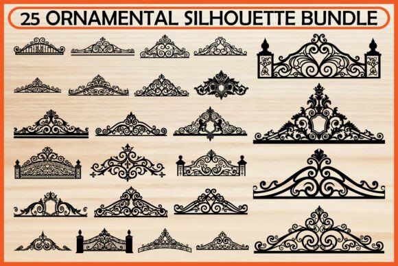 25 Elegant Ornamental Silhouette Bundle: A Strategic Asset for Professional Design