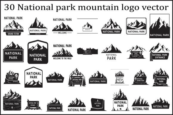 30 National Park Mountain Logo Vector: The Ultimate Outdoor Design Bundle