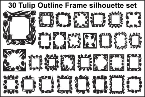 30 Tulip Floral Outline Frames – Elegant: A Practical Asset Review