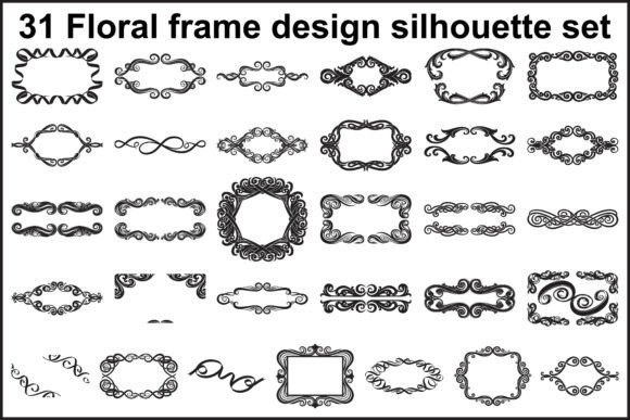 31 Elegant Floral Frame Silhouette: A Premium Collection for Timeless Design