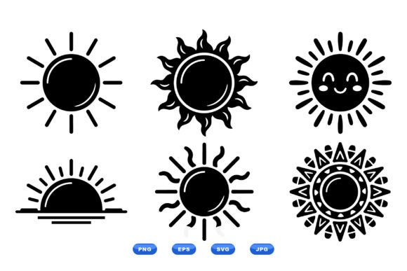 Boho Sun Clipart Collection