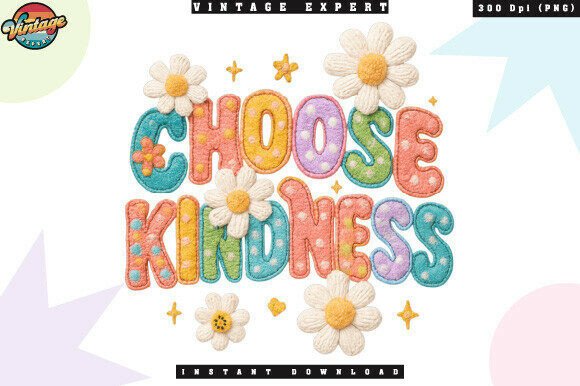Choosing Kindness: Elevating Your Creative Projects with Crochet Yarn Faux PNG Designs