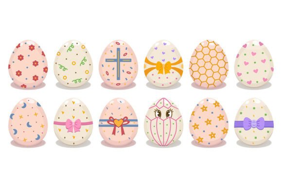 Colorful Easter Eggs, Big Set: A Creative Toolkit for Seasonal Design