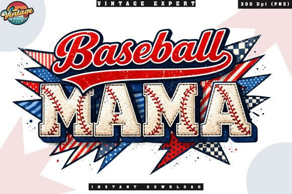 Designing for Independence: The Appeal of the 4th of July Baseball Mama PNG
