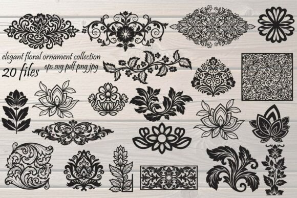 Elevate Your Craft Projects with the Elegant Floral Ornament Bundle