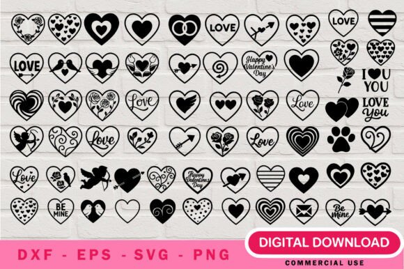 Elevate Your Valentine's Collection with the Valentine Hearts SVG Bundle