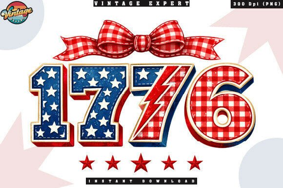 Evaluating the 4th of July 1776 Patchwork PNG for Patriotic Design Projects