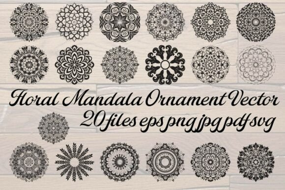 Floral Mandala Ornament Vector Bundle