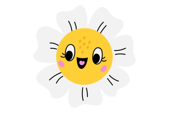 Flower with Emoji. Smiling Face. Funny P: A Visual Asset for Modern Workflows