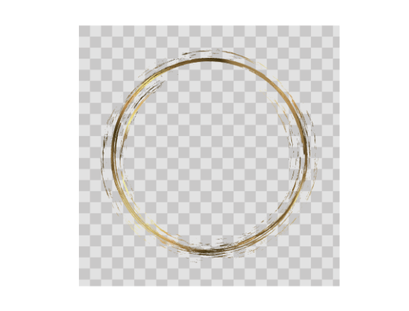 Golden Grunge Circle: A Versatile Design Asset
