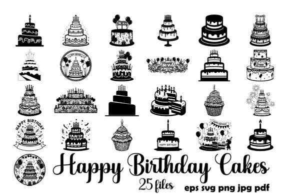 Happy Birthday Cakes Vector Bundle: Elevating Celebration Design