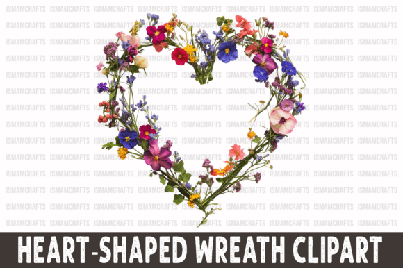 Heart-Shaped Wreath Clipart PNG Guide