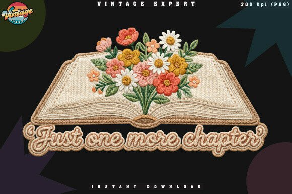 Just One More Chapter Crochet Yarn PNG: A Digital Asset for Book Lovers