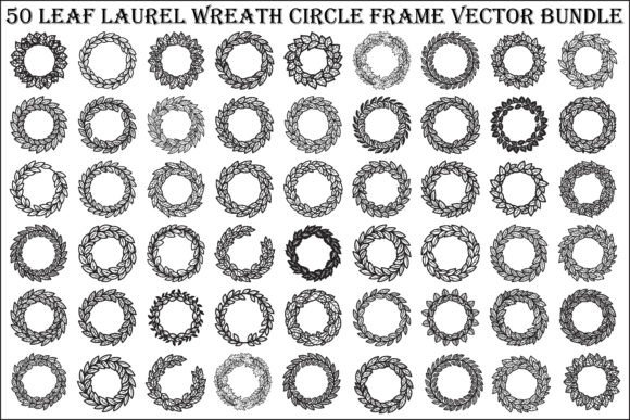 Leaf Laurel Wreath Frame Bundle: A Strategic Asset for Brand Identity and Design Efficiency