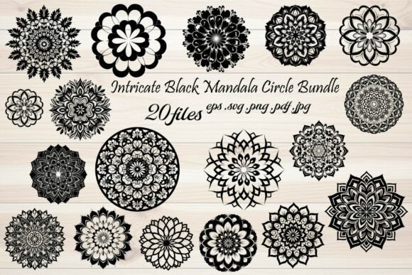 Lotus Flower Mandala Bundle: 20 Designs