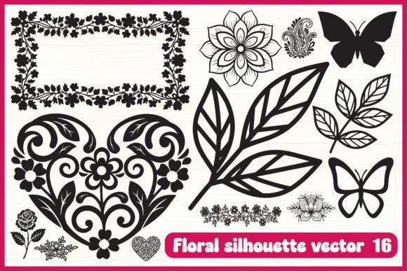 Mastering the Art of Design with a Floral Silhouette Vector Bundle