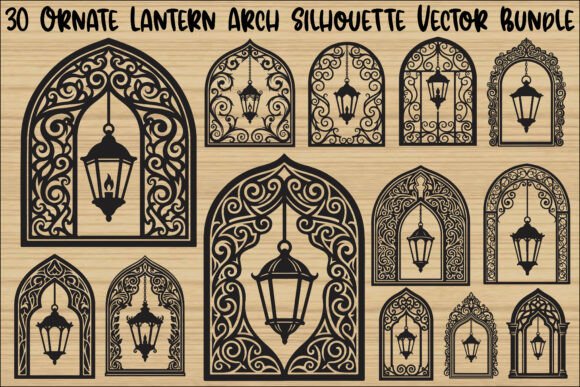 Ornate Lantern Arch SVG Bundle