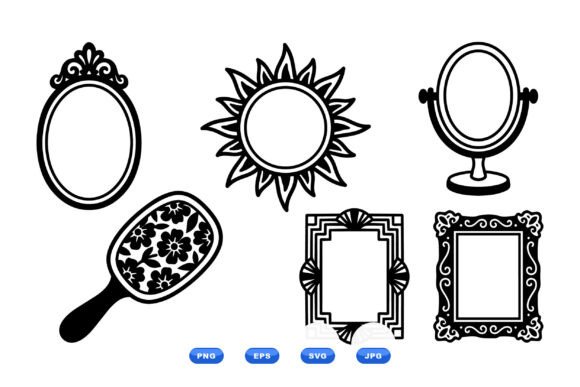 Refining Brand Identity with Vintage Mirror Frames Clipart: A Strategic Asset for Modern Creators