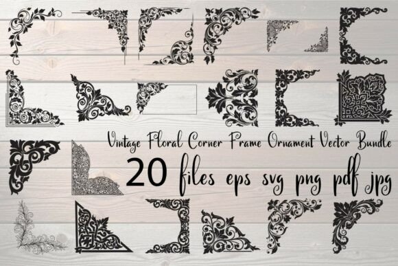 Reviving Classic Elegance: A Guide to the Vintage Floral Corner Frame Ornament Vector Bundle