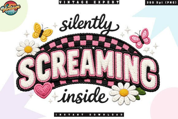 Silently Screaming Inside Crochet Yarn: The Ultimate Design for Relatable Humor and Cozy Aesthetics