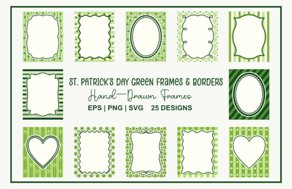 St. Patrick’s Day Green Frames Borders