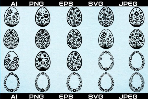 Strategic Design Decisions: Leveraging the Flower Easter Egg Silhouette Bundle Svg for Commercial Success