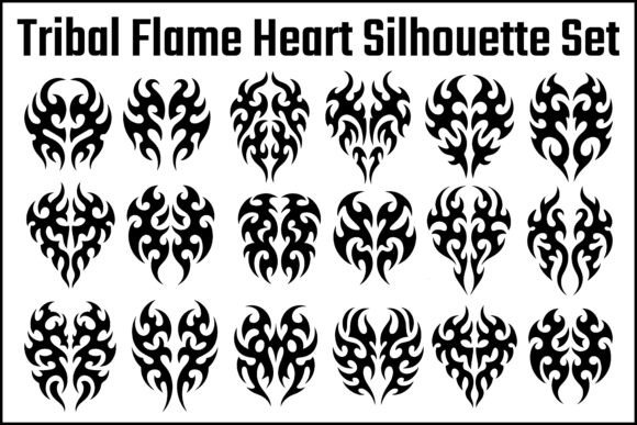 Understanding the Tribal Flame Heart Silhouette Set: A Practical Guide for Designers and Creators