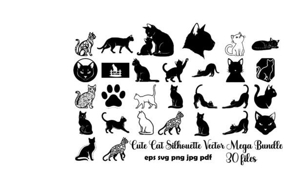 Unlocking Creativity: The Ultimate Guide to the Cute Cat Silhouette Vector Mega Bundle