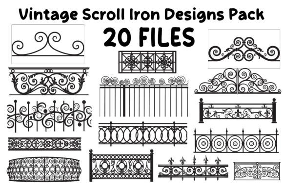 Vintage Scroll Iron Designs Pack